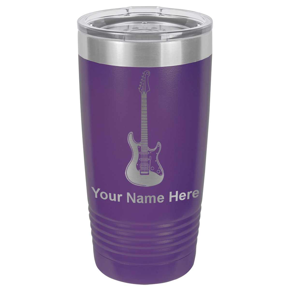 20oz Vacuum Insulated Tumbler Mug, Electric Guitar, Personalized Engraving Included