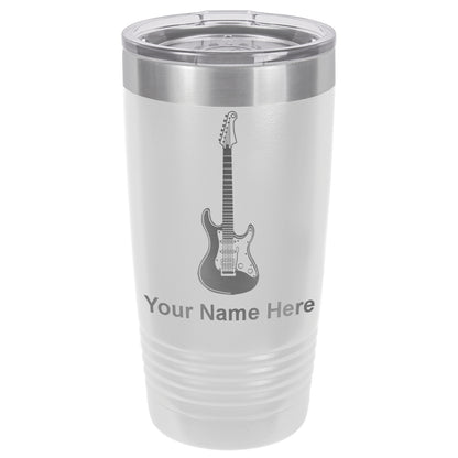 20oz Vacuum Insulated Tumbler Mug, Electric Guitar, Personalized Engraving Included