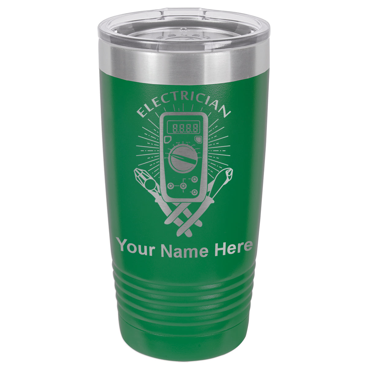 20oz Vacuum Insulated Tumbler Mug, Electrician, Personalized Engraving Included