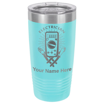 20oz Vacuum Insulated Tumbler Mug, Electrician, Personalized Engraving Included