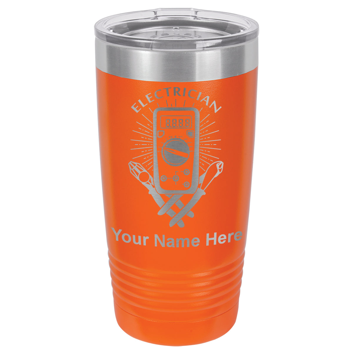 20oz Vacuum Insulated Tumbler Mug, Electrician, Personalized Engraving Included