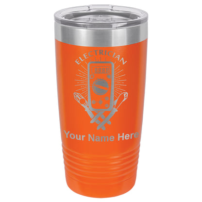 20oz Vacuum Insulated Tumbler Mug, Electrician, Personalized Engraving Included