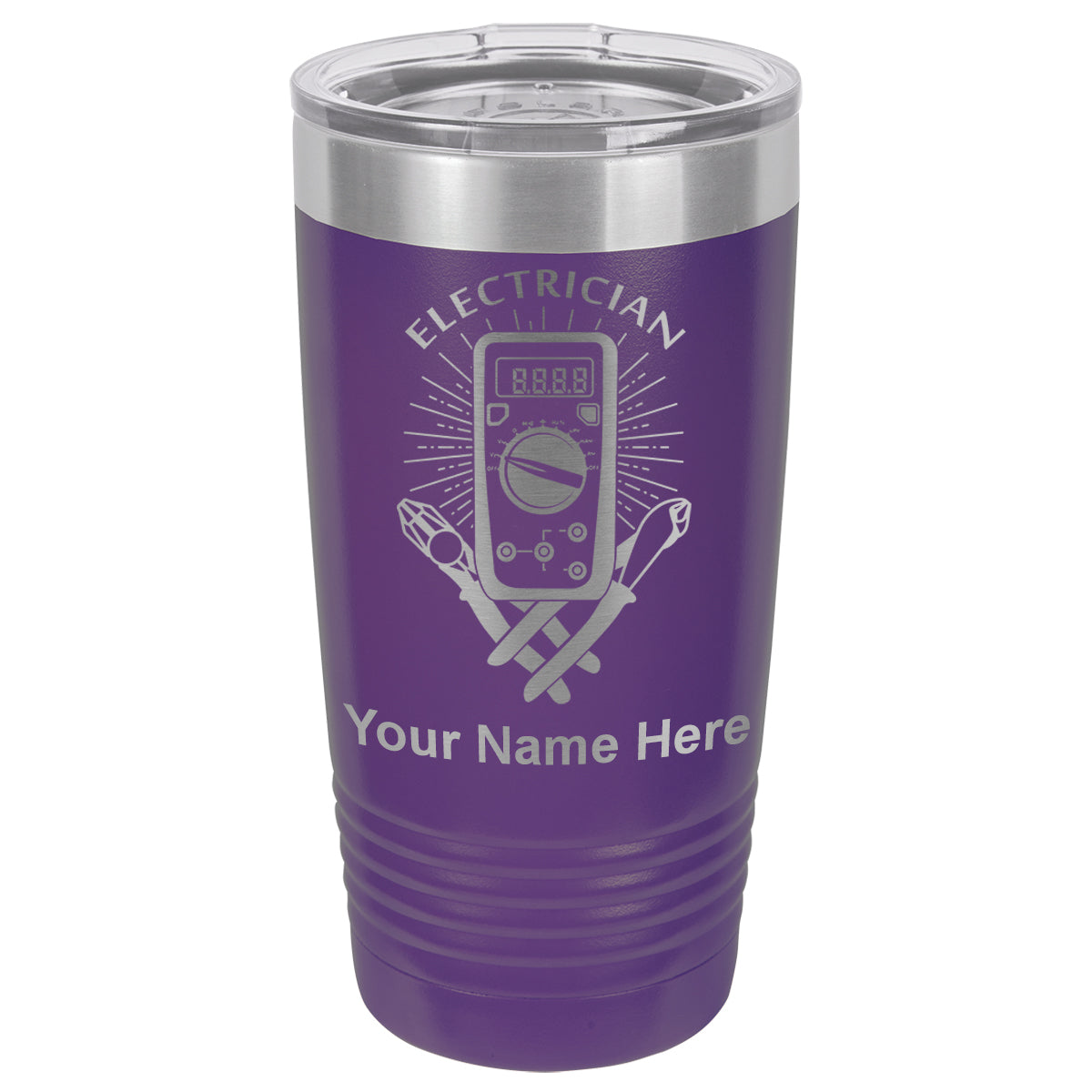 20oz Vacuum Insulated Tumbler Mug, Electrician, Personalized Engraving Included