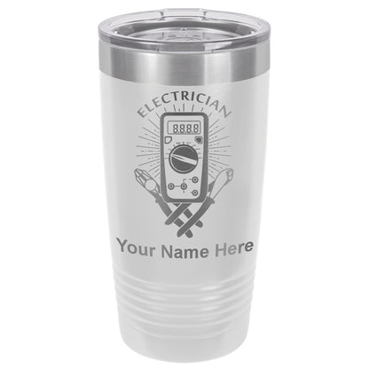 20oz Vacuum Insulated Tumbler Mug, Electrician, Personalized Engraving Included