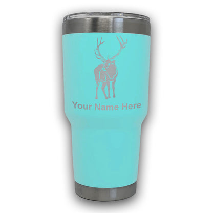 LaserGram 30oz Tumbler Mug, Elk, Personalized Engraving Included
