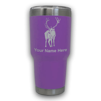 LaserGram 30oz Tumbler Mug, Elk, Personalized Engraving Included