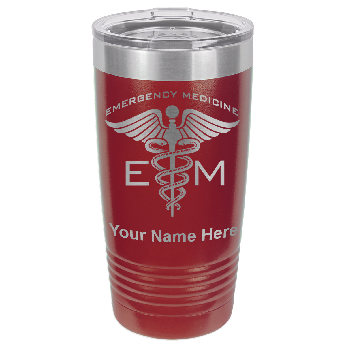 20oz Vacuum Insulated Tumbler Mug, Emergency Medicine, Personalized Engraving Included