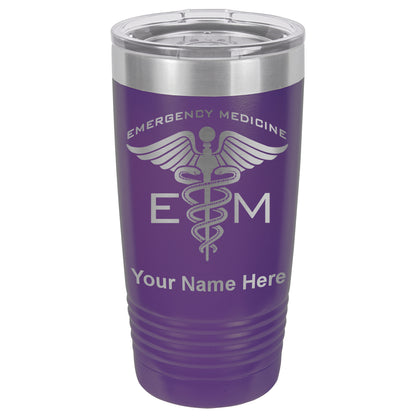 20oz Vacuum Insulated Tumbler Mug, Emergency Medicine, Personalized Engraving Included