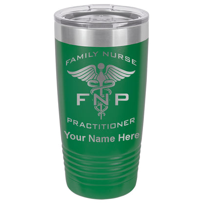20oz Vacuum Insulated Tumbler Mug, FNP Family Nurse Practitioner, Personalized Engraving Included