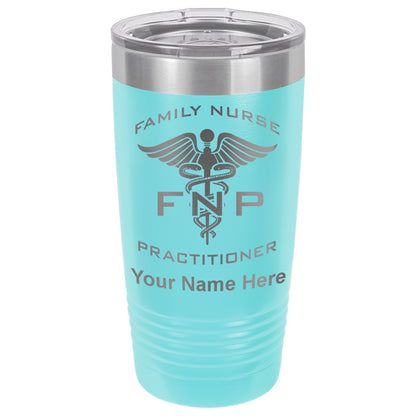 20oz Vacuum Insulated Tumbler Mug, FNP Family Nurse Practitioner, Personalized Engraving Included