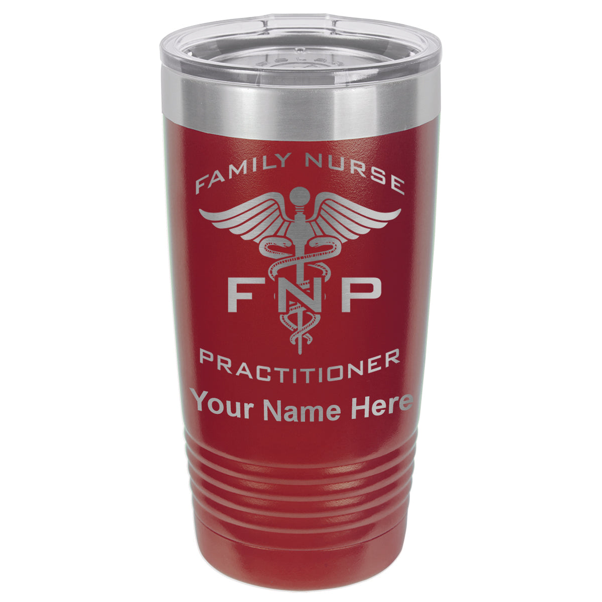 20oz Vacuum Insulated Tumbler Mug, FNP Family Nurse Practitioner, Personalized Engraving Included