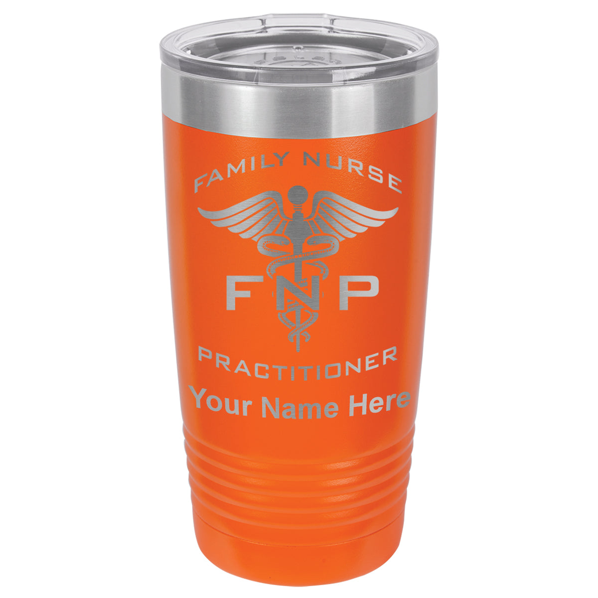 20oz Vacuum Insulated Tumbler Mug, FNP Family Nurse Practitioner, Personalized Engraving Included