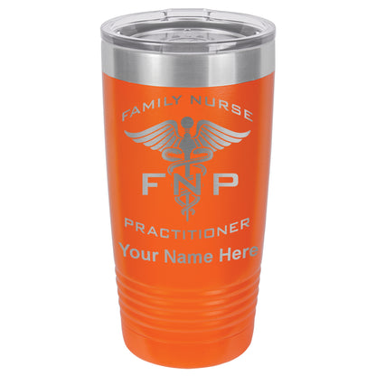 20oz Vacuum Insulated Tumbler Mug, FNP Family Nurse Practitioner, Personalized Engraving Included