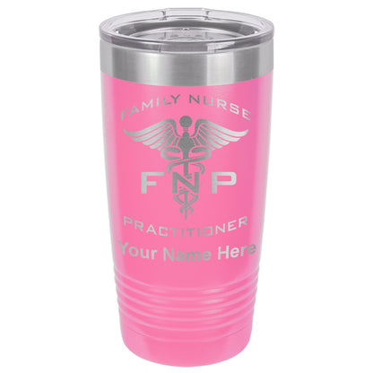 20oz Vacuum Insulated Tumbler Mug, FNP Family Nurse Practitioner, Personalized Engraving Included