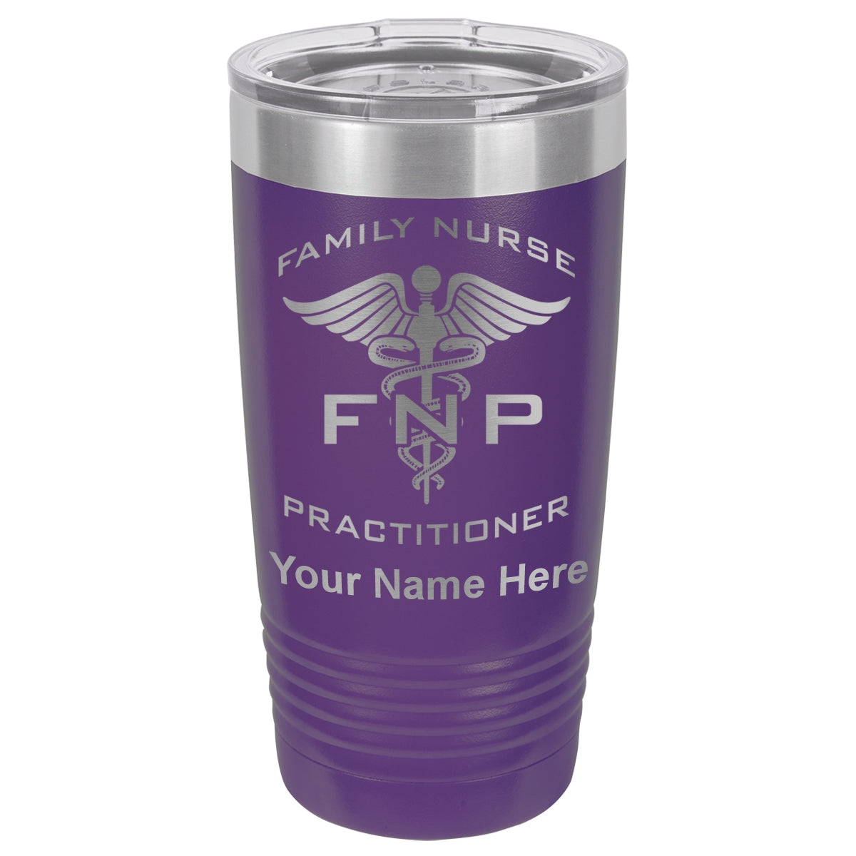 20oz Vacuum Insulated Tumbler Mug, FNP Family Nurse Practitioner, Personalized Engraving Included