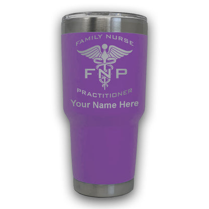 LaserGram 30oz Tumbler Mug, FNP Family Nurse Practitioner, Personalized Engraving Included