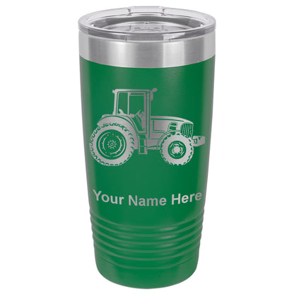 20oz Vacuum Insulated Tumbler Mug, Farm Tractor, Personalized Engraving Included