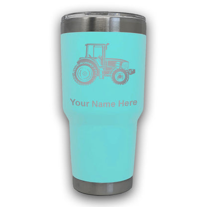 LaserGram 30oz Tumbler Mug, Farm Tractor, Personalized Engraving Included