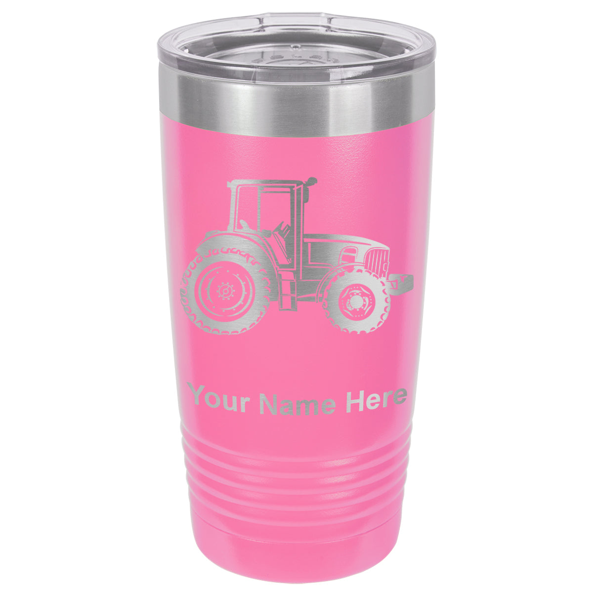 20oz Vacuum Insulated Tumbler Mug, Farm Tractor, Personalized Engraving Included
