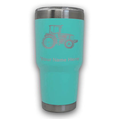 LaserGram 30oz Tumbler Mug, Farm Tractor, Personalized Engraving Included