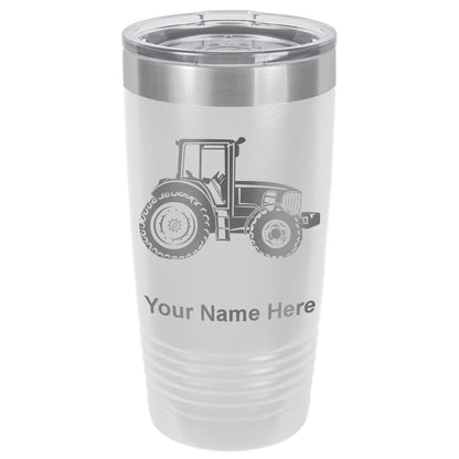 20oz Vacuum Insulated Tumbler Mug, Farm Tractor, Personalized Engraving Included