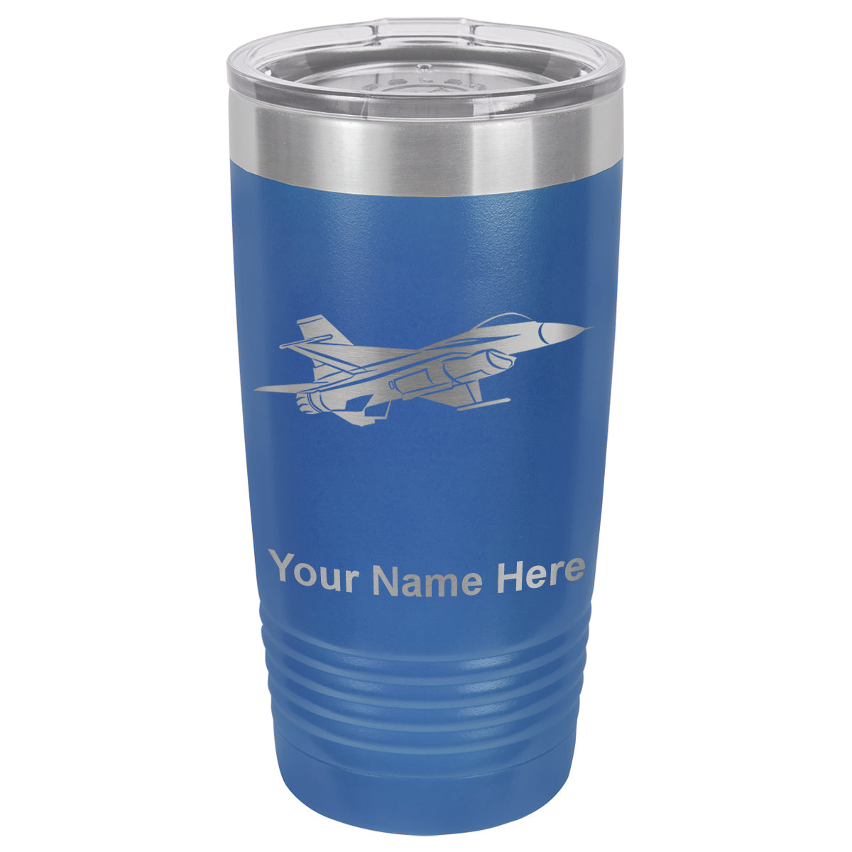 20oz Vacuum Insulated Tumbler Mug, Fighter Jet 1, Personalized Engraving Included