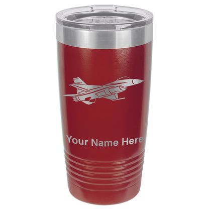 20oz Vacuum Insulated Tumbler Mug, Fighter Jet 1, Personalized Engraving Included