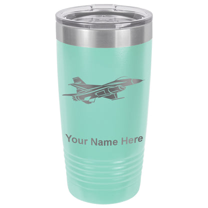 20oz Vacuum Insulated Tumbler Mug, Fighter Jet 1, Personalized Engraving Included