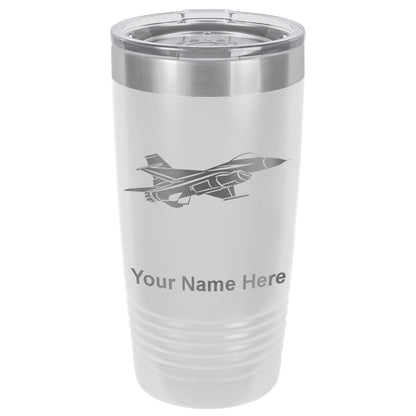 20oz Vacuum Insulated Tumbler Mug, Fighter Jet 1, Personalized Engraving Included