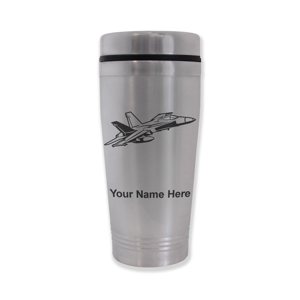 Commuter Travel Mug, Fighter Jet 2, Personalized Engraving Included