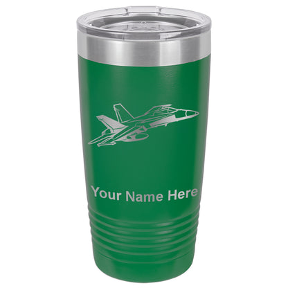 20oz Vacuum Insulated Tumbler Mug, Fighter Jet 2, Personalized Engraving Included