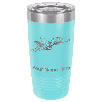 20oz Vacuum Insulated Tumbler Mug, Fighter Jet 2, Personalized Engraving Included