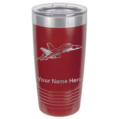 20oz Vacuum Insulated Tumbler Mug, Fighter Jet 2, Personalized Engraving Included