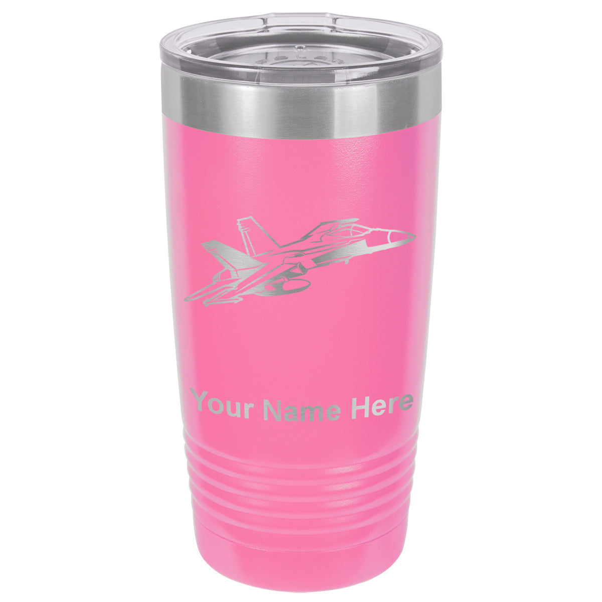 20oz Vacuum Insulated Tumbler Mug, Fighter Jet 2, Personalized Engraving Included
