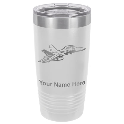 20oz Vacuum Insulated Tumbler Mug, Fighter Jet 2, Personalized Engraving Included
