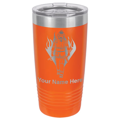 20oz Vacuum Insulated Tumbler Mug, Fireman, Personalized Engraving Included
