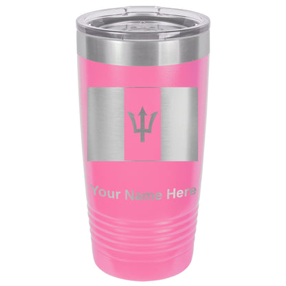 20oz Vacuum Insulated Tumbler Mug, Flag of Barbados, Personalized Engraving Included