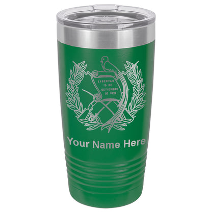 20oz Vacuum Insulated Tumbler Mug, Flag of Guatemala, Personalized Engraving Included