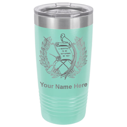 20oz Vacuum Insulated Tumbler Mug, Flag of Guatemala, Personalized Engraving Included