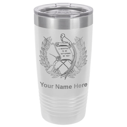 20oz Vacuum Insulated Tumbler Mug, Flag of Guatemala, Personalized Engraving Included