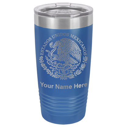 20oz Vacuum Insulated Tumbler Mug, Flag of Mexico, Personalized Engraving Included