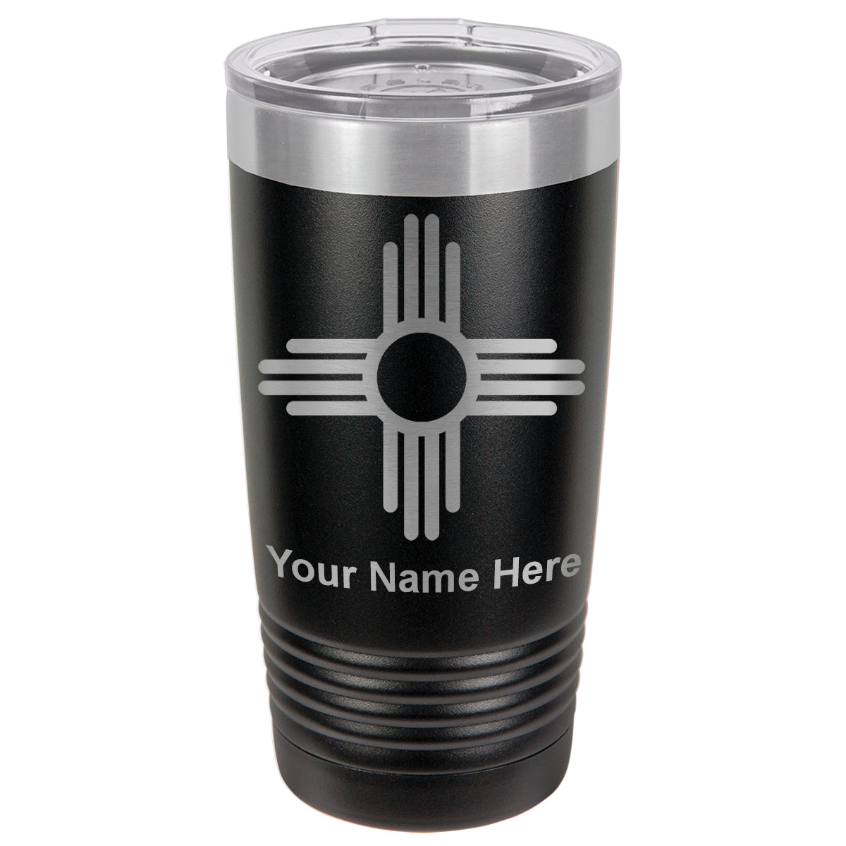 20oz Vacuum Insulated Tumbler Mug, Flag of New Mexico, Personalized Engraving Included