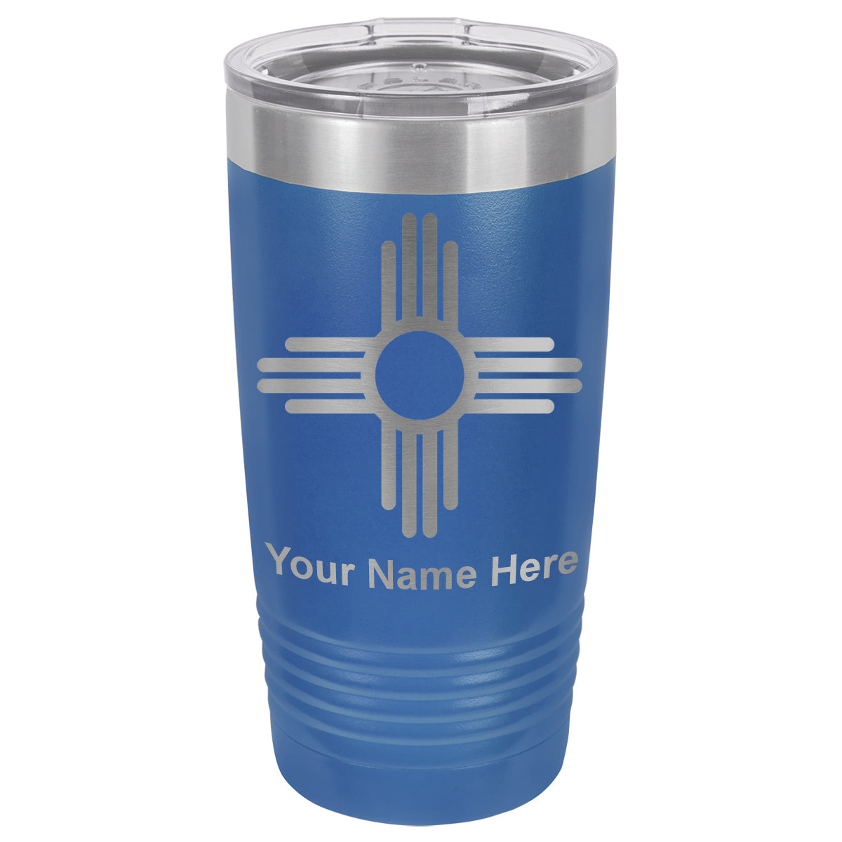 20oz Vacuum Insulated Tumbler Mug, Flag of New Mexico, Personalized Engraving Included
