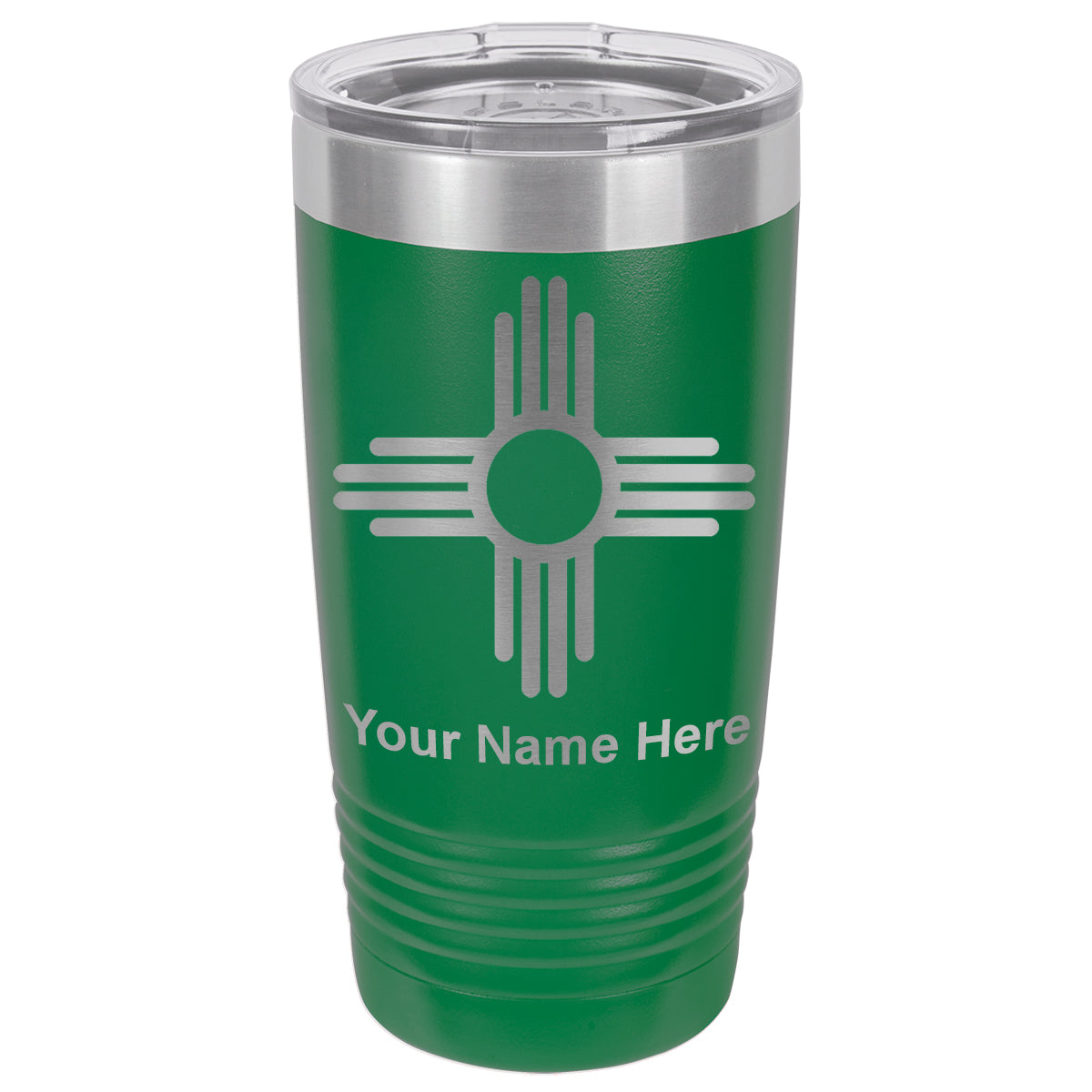 20oz Vacuum Insulated Tumbler Mug, Flag of New Mexico, Personalized Engraving Included