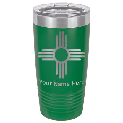 20oz Vacuum Insulated Tumbler Mug, Flag of New Mexico, Personalized Engraving Included