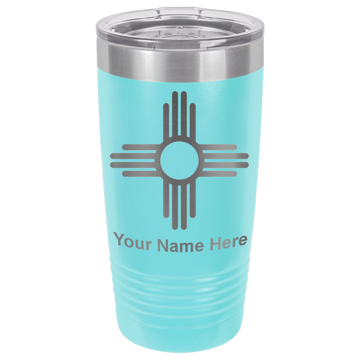 20oz Vacuum Insulated Tumbler Mug, Flag of New Mexico, Personalized Engraving Included