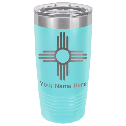 20oz Vacuum Insulated Tumbler Mug, Flag of New Mexico, Personalized Engraving Included