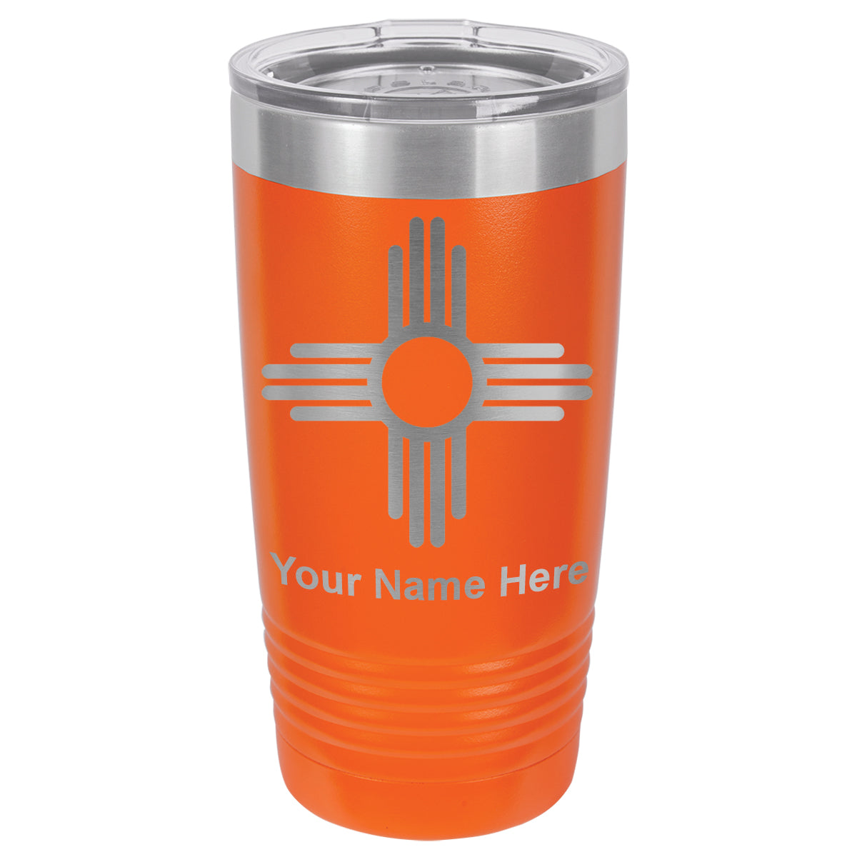20oz Vacuum Insulated Tumbler Mug, Flag of New Mexico, Personalized Engraving Included