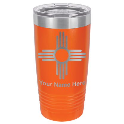 20oz Vacuum Insulated Tumbler Mug, Flag of New Mexico, Personalized Engraving Included