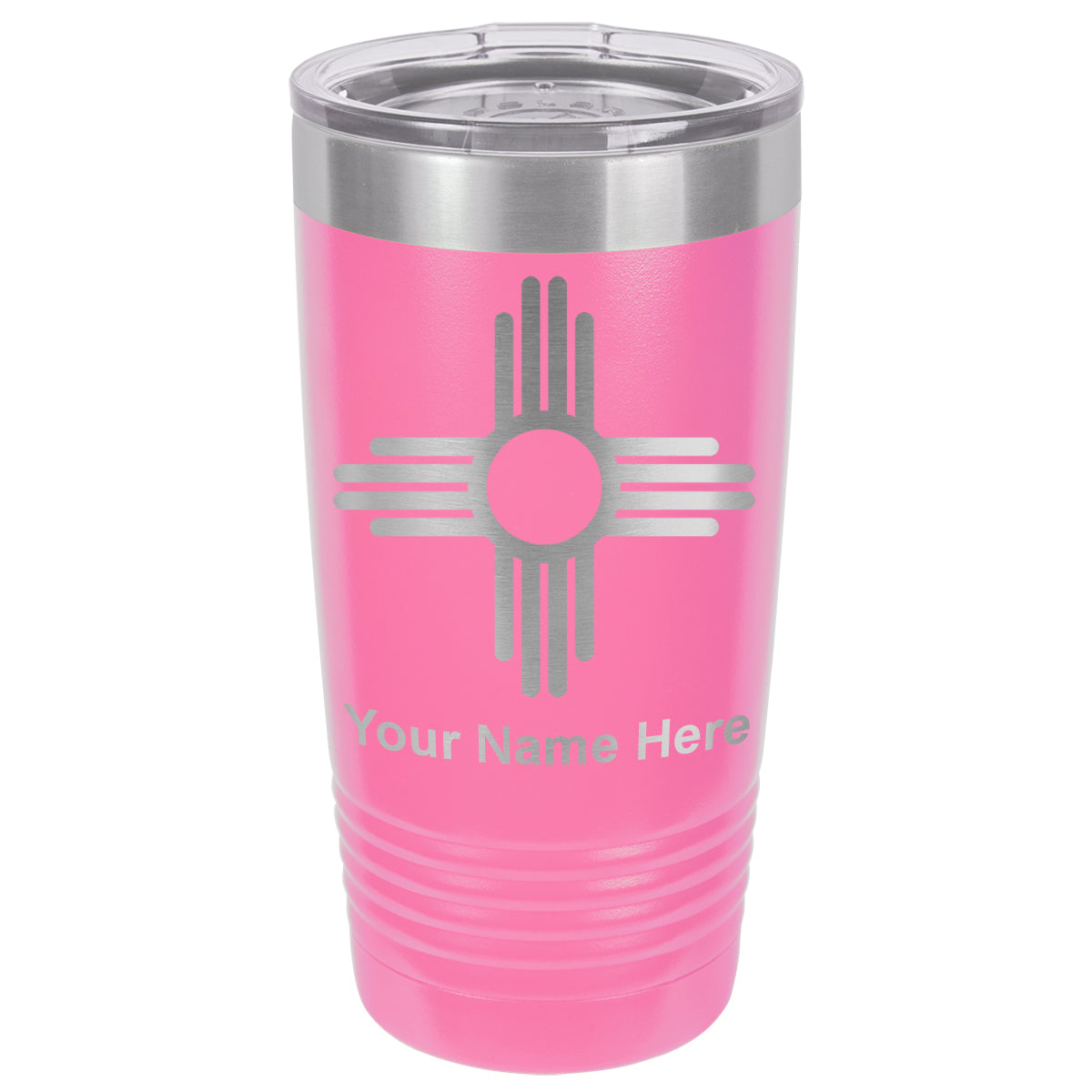 20oz Vacuum Insulated Tumbler Mug, Flag of New Mexico, Personalized Engraving Included